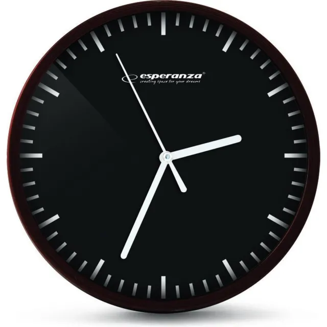 Esperanza Wandklok Budapest - Zwart - 20 cm
