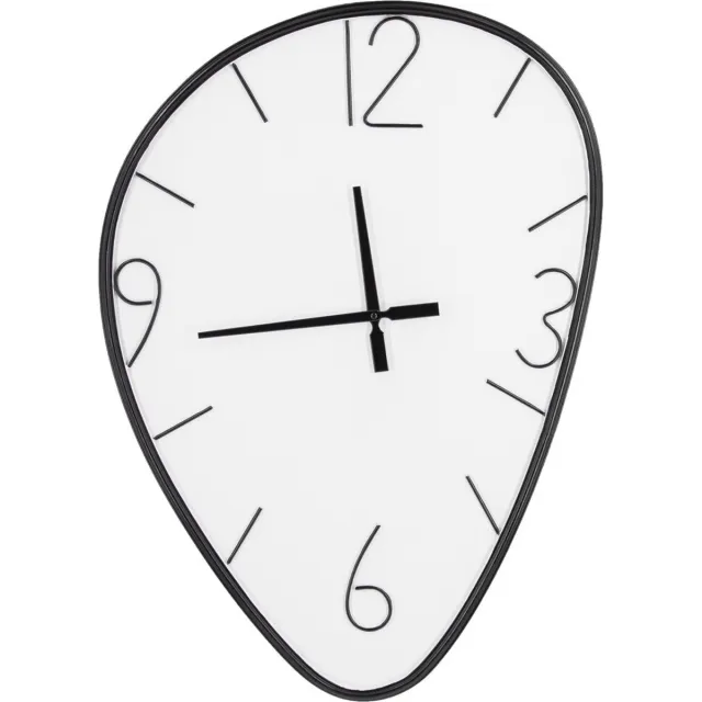 Homebound by Kolony HomeBound by KY | Wandklok metaal organisch wit | 56x78x4cm | klok organische vorm metaal