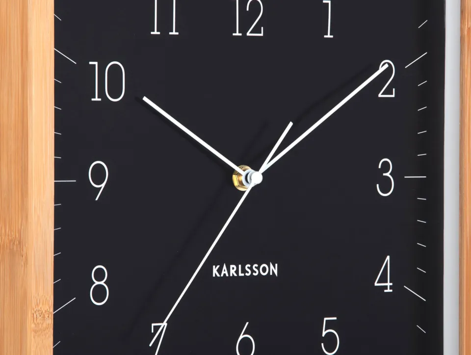 Karlsson wandklok Neat Cuadrado zwart, foto 5