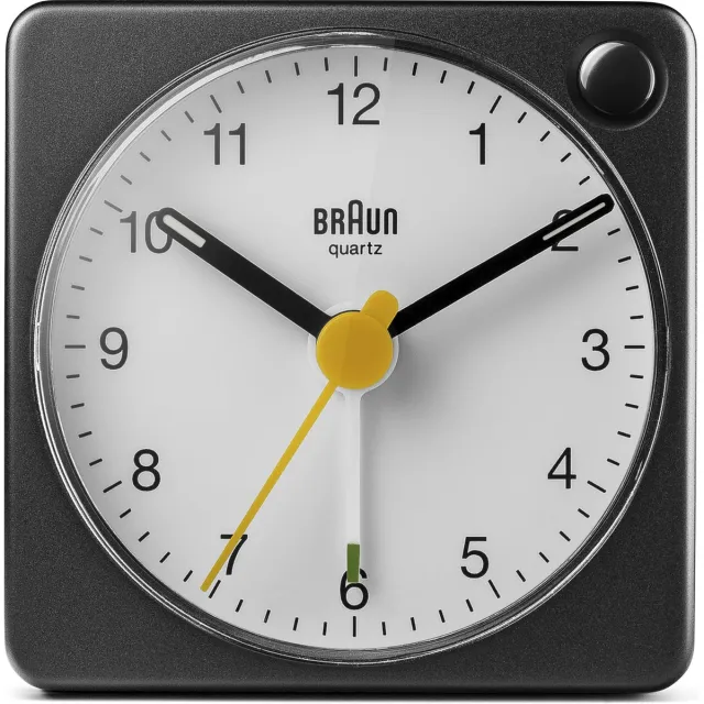 Braun BC02XBW - Wekker - Analoog - Reis - Zwart - Wit Zwart-Wit
