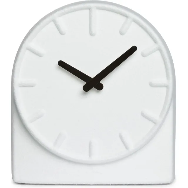 LEFF amsterdam Felt Table Clock – Design Tafelklok Vilt – Stil Uurwerk – 21 x 19,5 cm – Wit – Sebastian Herkner
