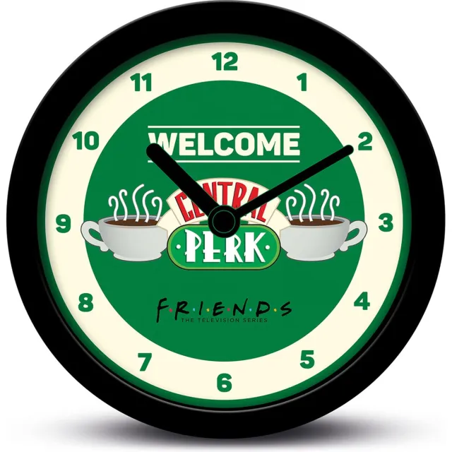 Pyramid International Friends - Central Perk - Welcome - Bureauklok - Groen - 12cm Beige,Groen,Zwart