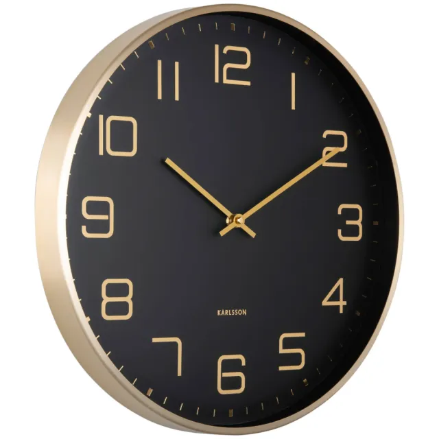 Karlsson Elegance wandklok zwart