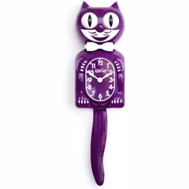 Kit Cat Klock The Classic Kit-Cat-Klock Boysenberry Paarse Editie Klok