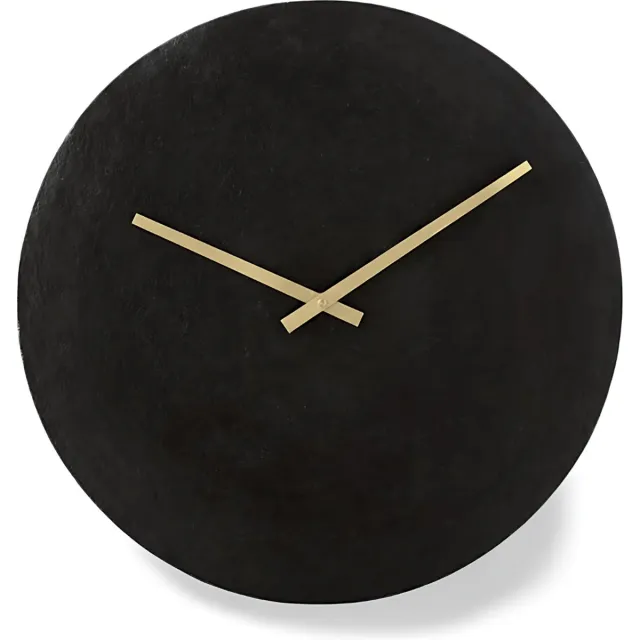 Dulaire Design Wandklok Zwart Metaal Ø 38 cm