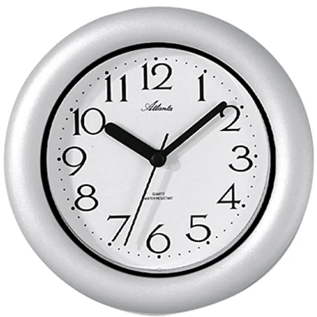 Atlanta 454-4 - wandklok - Quartz - Analoog Grijs