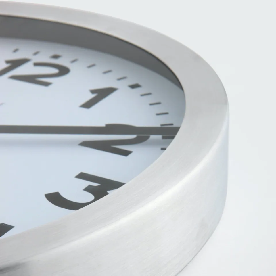 Nextime Wandklok/Tafelklok - Aluminium - 'Stationsnummers', foto 5