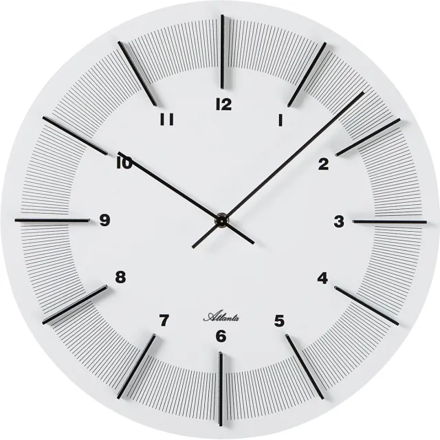 Atlanta Wandklok Atlanta - 4471-0 Wit