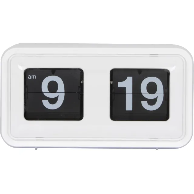 Just a Minute Ontwerp van muur tot tafel flip clock 00990B Lowell 26cm - Just a Minute wit