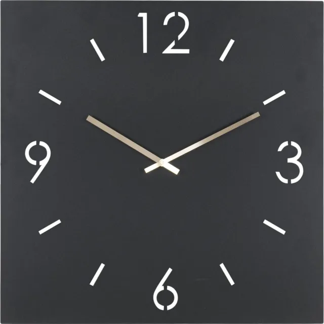 Spinder Design klok Time 60 X 60 - Zwart - Staal