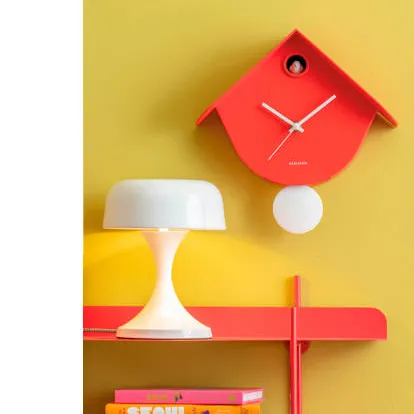 Karlsson Retro Cuckoo wandklok rood, foto 4