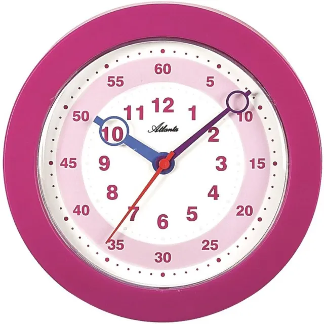 Atlanta Kinder-Wandklok Atlanta - 4481-17 Roze