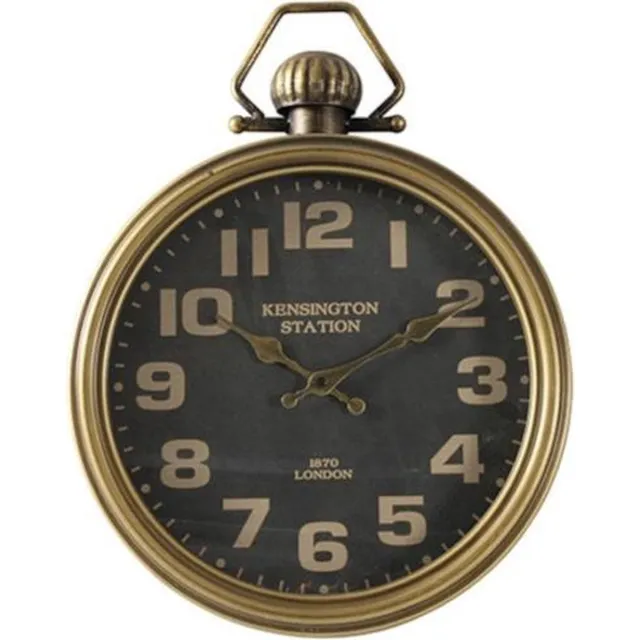 Countryfield Wandklok Robbin 8 X 32 X 42 Cm Staal Goud