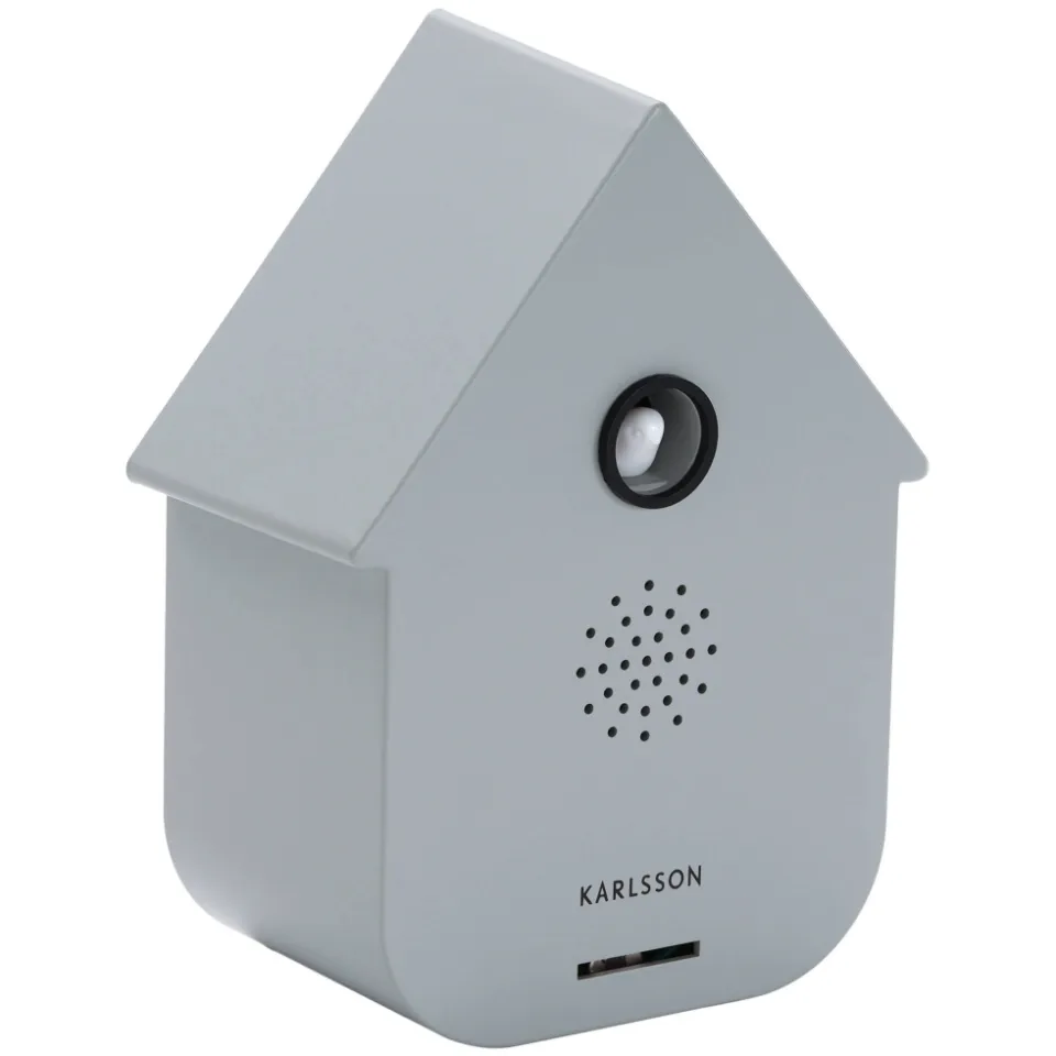 Karlsson Modern Cuckoo sound box tafelklok muisgrijs, foto 3