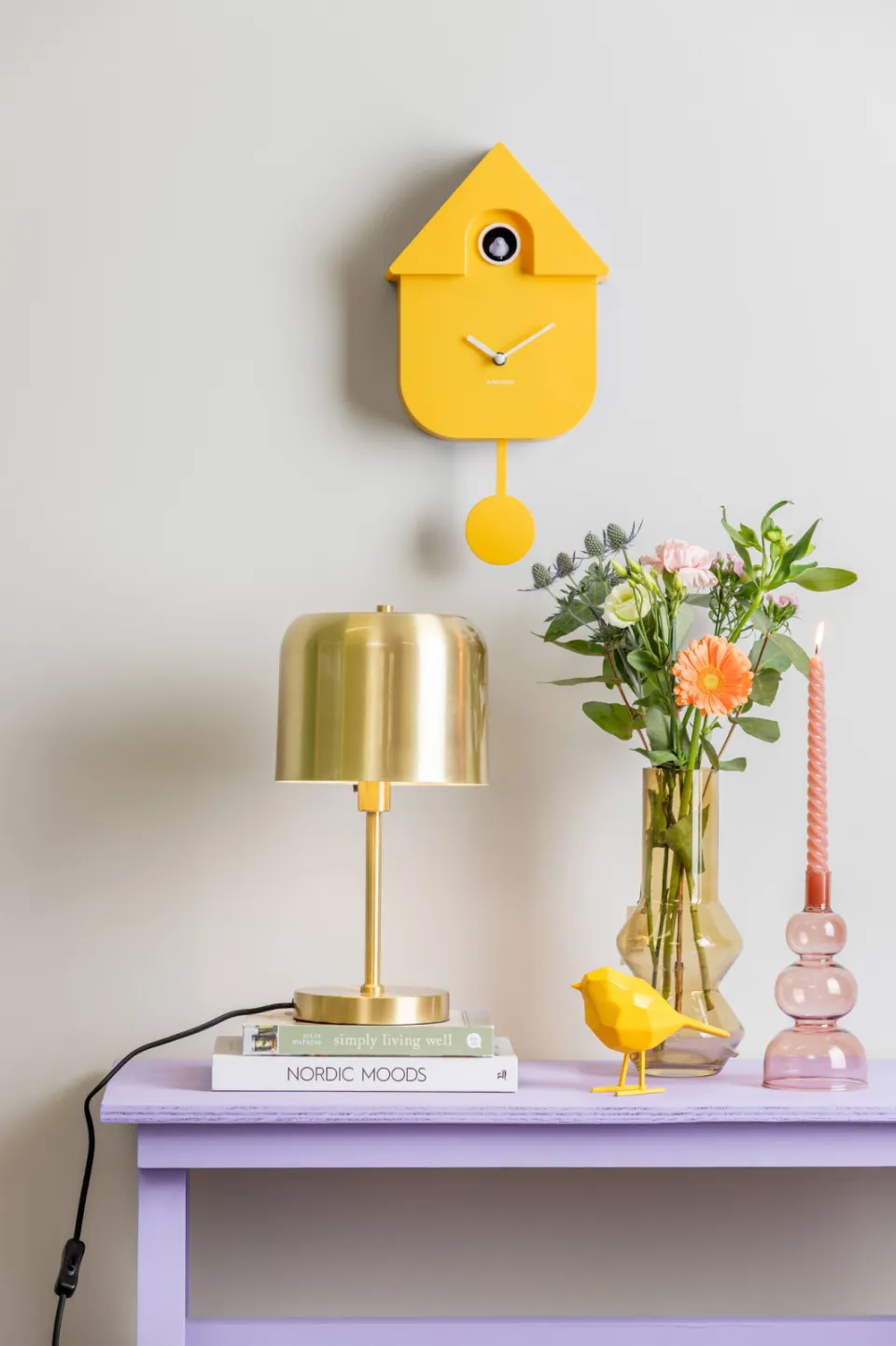 Karlsson Modern Cuckoo koekoeksklok geel, foto 5