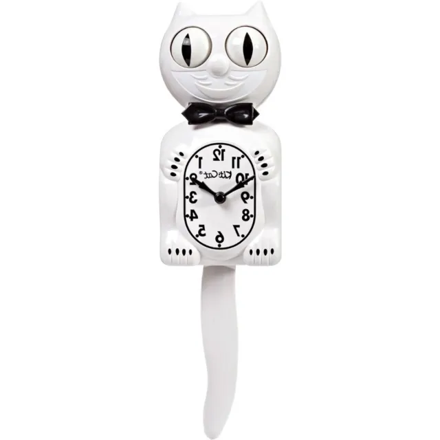 Kit Cat Klock Limited Edition Witte Retro Kat Klok Met Bewegende Ogen En Staart Batterij Werking Wandklok Made In USA Unieke Woondecoratie Cadeau