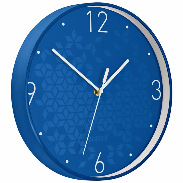Leitz WOW Stille Wandklok Mordern - Blauw