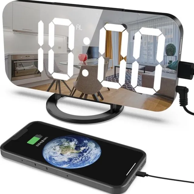 Nixnix Digitale Wekker Zwart - Alarm Clock - Multifunctionele Wekker