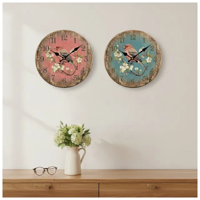 Signes Grimalt wandklokken vogel vintage set 2 Multicolour