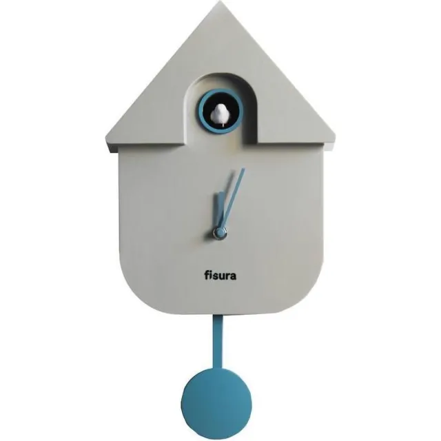 Fisura Klok - Koekoeksklok Cuckoo House - grijs