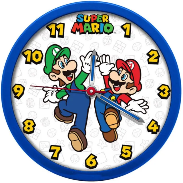 Super Mario Wandklok - 25 CM Multicolor