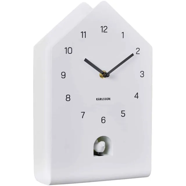Karlsson Wandklok Fino Cuckoo - Wit - 9.3x17.2x28.5cm - Wandklok Modern