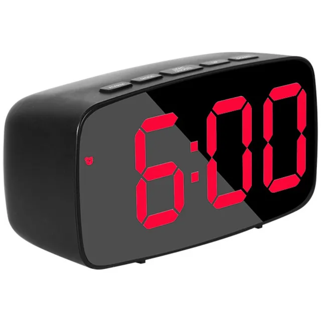 Ulisem LED klok - Temperatuurweergave - Groot cijferdisplay - Inclusief datum - ABS materiaal - Stil alarm - Voor slaapkamer en kantoor - Universeel design - Zwart