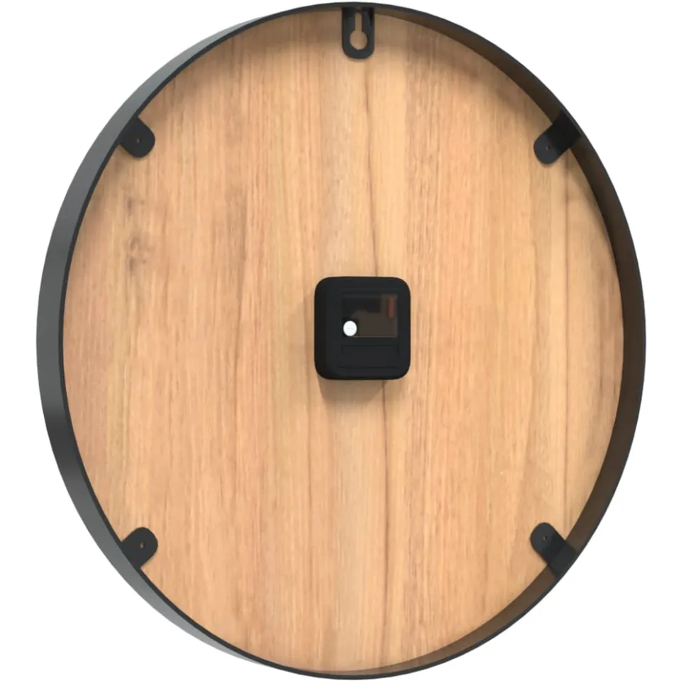 vidaXL Wandklok Ø39 cm ijzer en bewerkt hout bruin, foto 4