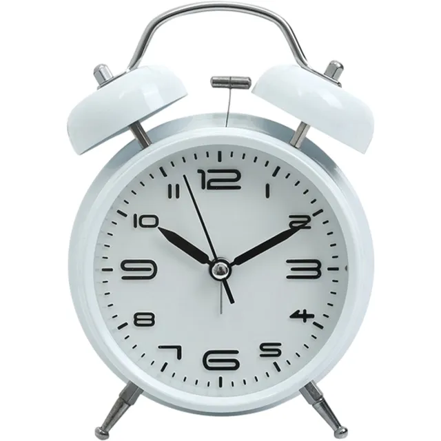 carmdering Digitale Wekker Analoog -Klassieke Wit Wekker - Wekker Analoog - Luid Alarm - Stille Quartz- Slaapkamer