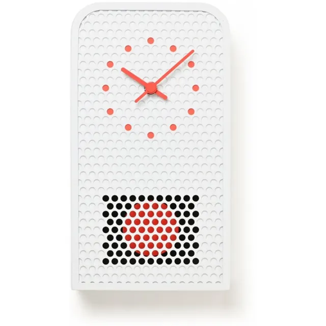 Lemnos MOOV - Pendelklok- Modern-Wit Wit/Rood