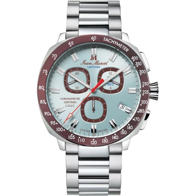 JEAN Marcel Herren Armbanduhr Edelstahl Glänzend 23cm Silbergrau