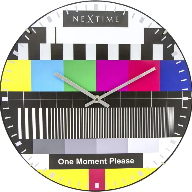 NeXtime Testpage Dome – Wandklok – 35 cm – Bol Glas – Multicolor Meerkleurig