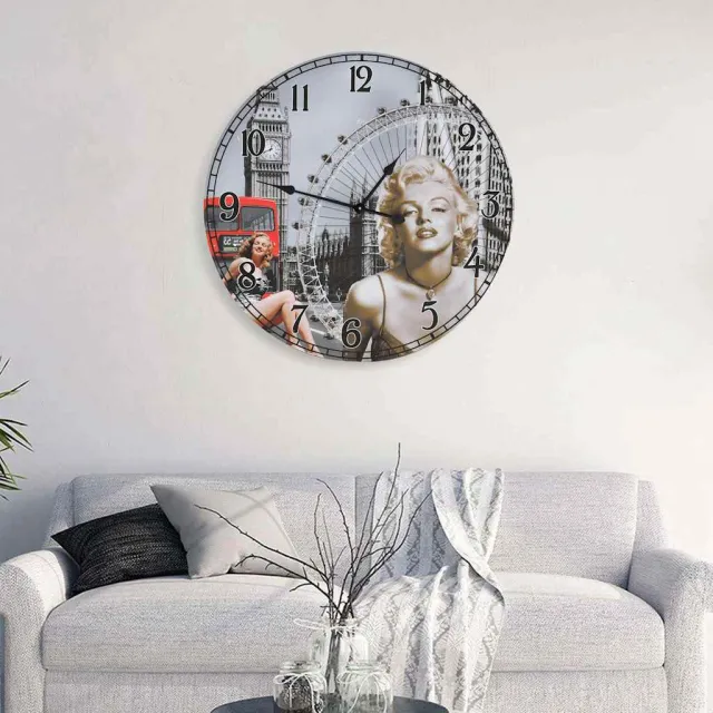vidaXL Wandklok vintage stijl 60 cm meerkleurig, foto 2