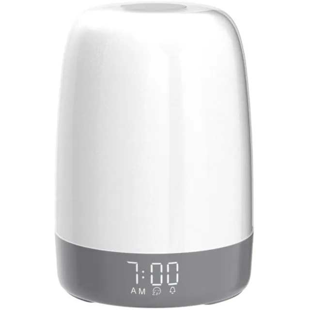 Tovbmup Lichtwekker - Wekker - Wake Up Light - Digitale Wekker met Lamp - Natuurgeluiden - Slaapkamer - Snooze Functie - Zilver