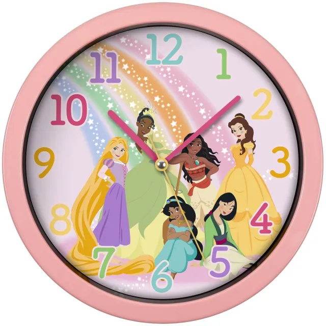 Disney Princess - Wall Clock - Wandklok -24cm Roze
