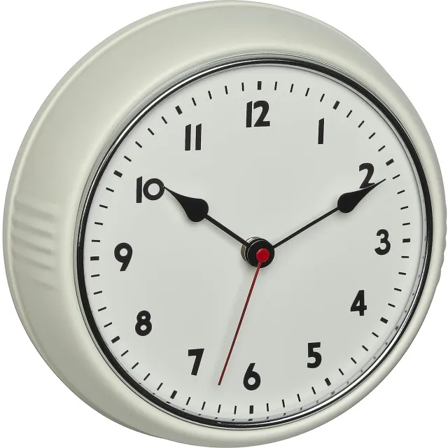 TFA Dostmann 60.3541.09 Wandklok Zendergestuurd 240 mm x 68 mm x 240 mm Beige Leer
