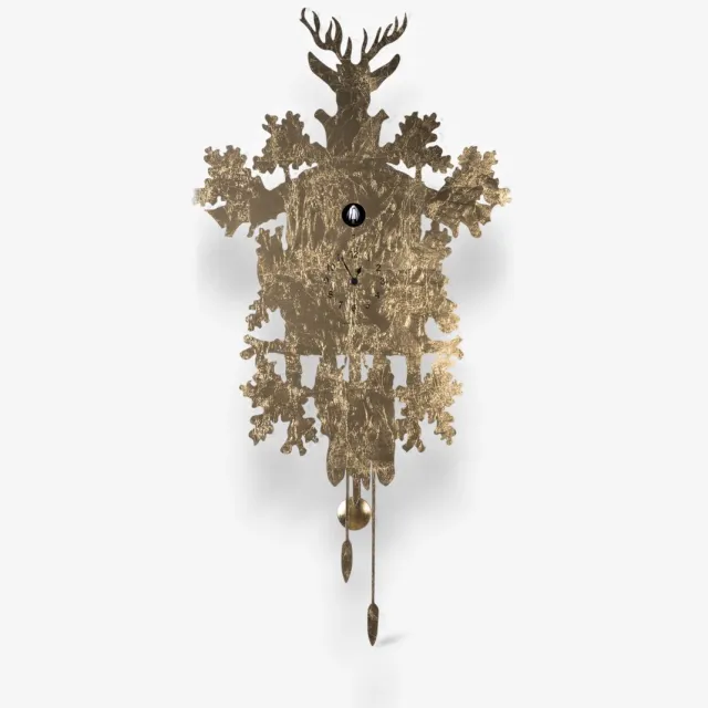 Diamantini Domeniconi Domeniconi Cucù cuckoo clock leaf effect - Gold Leaf Dia 373 Gold / Goudblad
