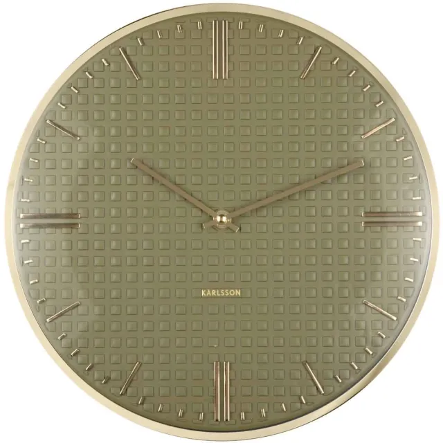 Karlsson Wandklok Riqueza - Groen - Ø35cm - Wandklok Modern