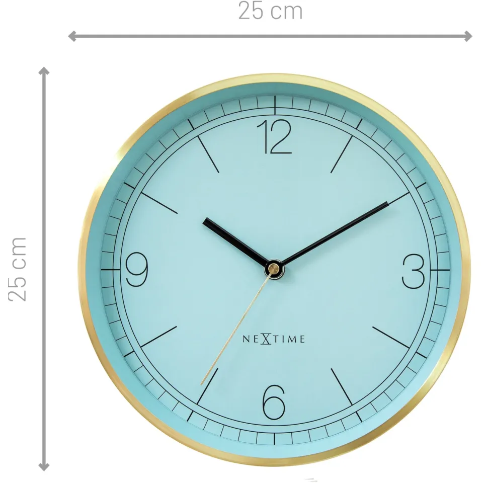 NeXtime Clocks NeXtime Bolero wandklok 25 cm in 4 kleuren - Turquoise, foto 4