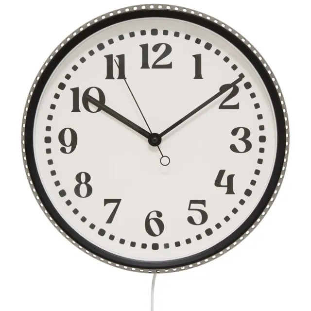 Atmosphera Créateur d'intérieur® LED-klok Mehdi D. 29 cm zwart Noir et blanc