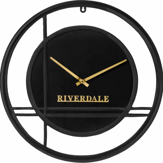 Riverdale Wandklok Dean Rond - Ø50cm - zwart