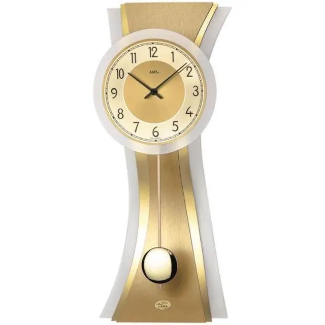 AMS 7267 - Klok - Glas - 23x63 cm - Beige