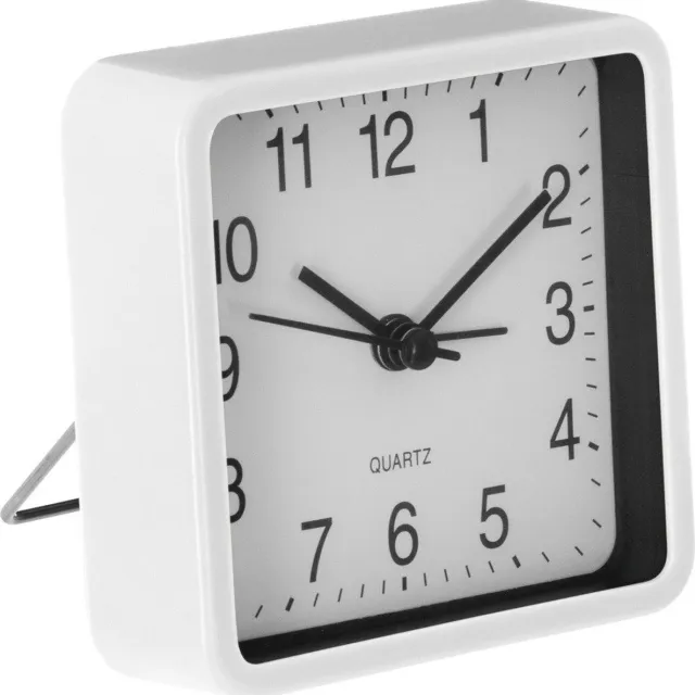 Atmosphera Stille wekker voor de slaapkamer, klok met QUARTZ-mechanisme wit