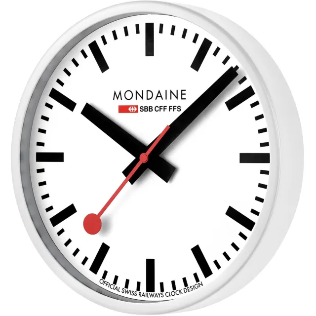 Mondaine M990.CLOCK.10SBB Klokken Wandklok 25cm wit