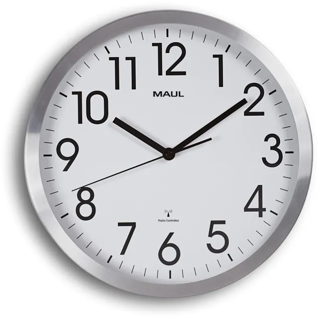 Maul MAULmove radiogestuurde wandklok zilver wit