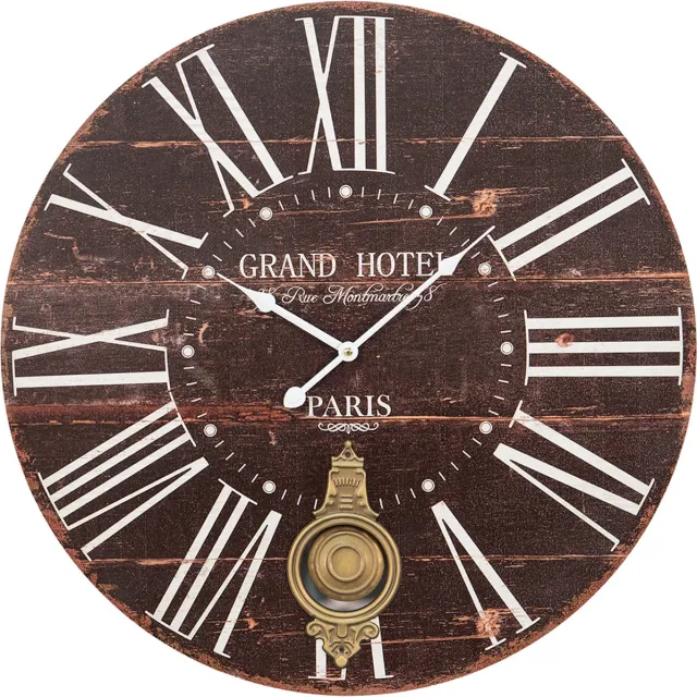 Clayre & Eef Wandklok 58x4 cm Bruin MDF