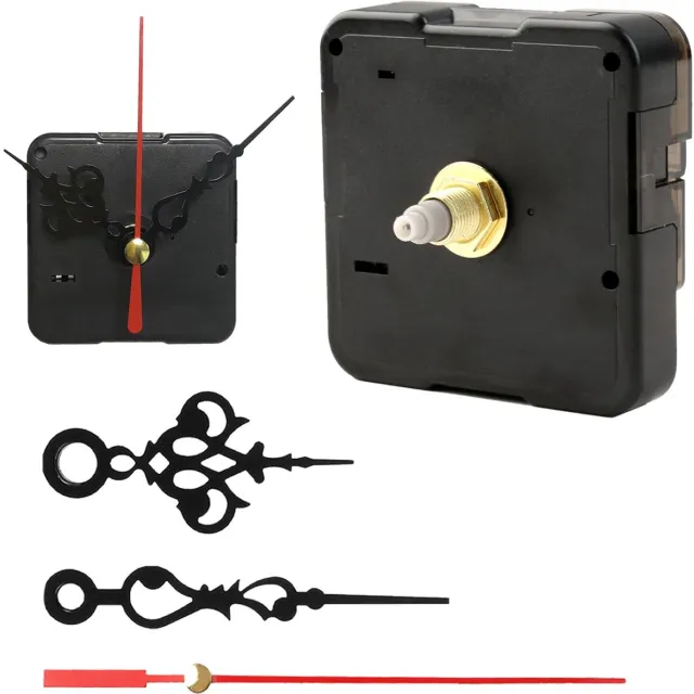 Ynkkvre Klokmechanisme – wandklok zelfinstallatie met wijzers – 12 mm quartz mechanisme – hoge precisie, stil – vervangings- en reparatieonderdelen – compatibel met diverse kloktypes – 1 stuk Zwart