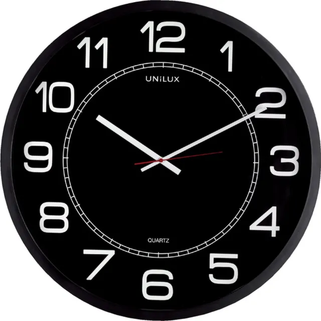 Unilux Mega klok- zwart - Ø 57,5 - rond - stil