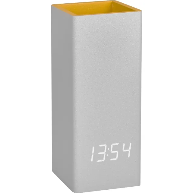 TFA Dostmann TFA Clocco Desk Digitale Wekker met Pennenhouder & Thermometer - Grijs
