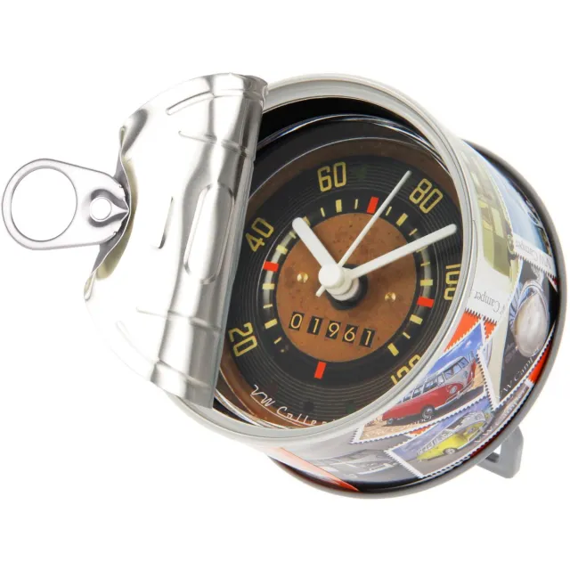 Brisa VW Collection - Volkswagen tafelklok magnetische klok MyClock met VW T1 Bulli Bus T1-motief kleurrijk